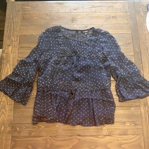 Lucky Brand Navy Blouse - Size M